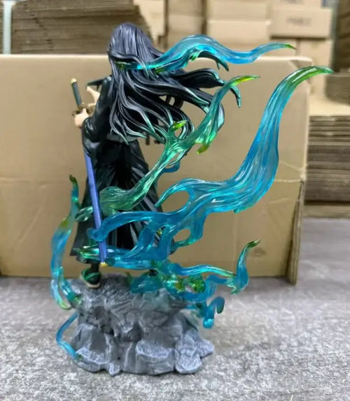 Demon Slayer Muichiro Tokito 32cm Figure with flowing mist and sword, beautifully detailed back view.