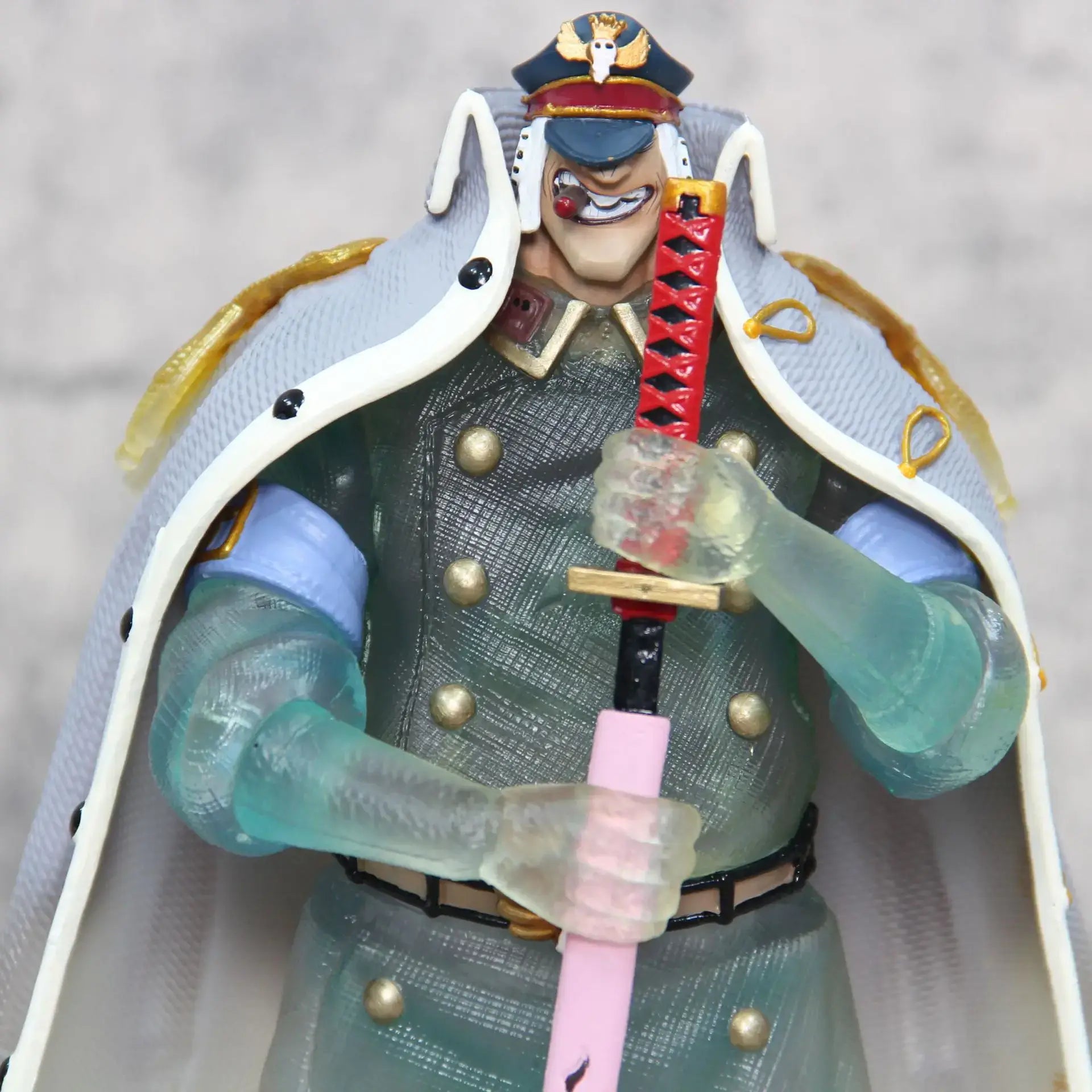 ONE PIECE Anime Figure Shiryu with sword, featuring detailed design and vibrant colors, 30cm collectible figurine.