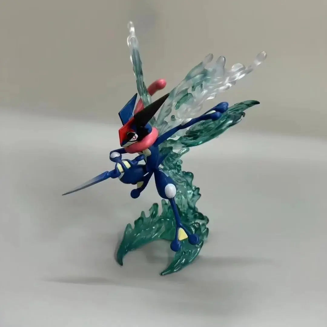Greninja PVC action figure posing dynamically with water effects, perfect for collectors and kids.