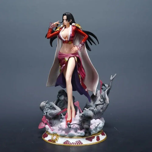 Boa Hancock One Piece statue showcasing intricate details and vibrant colors, 31cm tall collectible figure.