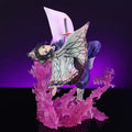 Demon Slayer Kochou Shinobu PVC Action Figure in dynamic pose with pink effect base.