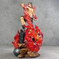 One Piece Fire arm Ace 30cm statue featuring vibrant flame details and dynamic pose.