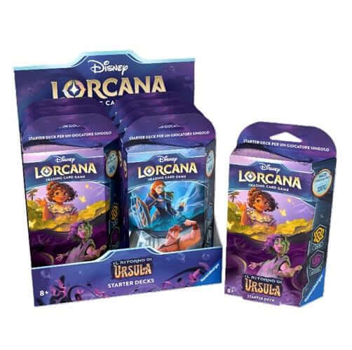 Starter deck display Lorcana Il Ritorno di Ursula italiano 8 mazzi