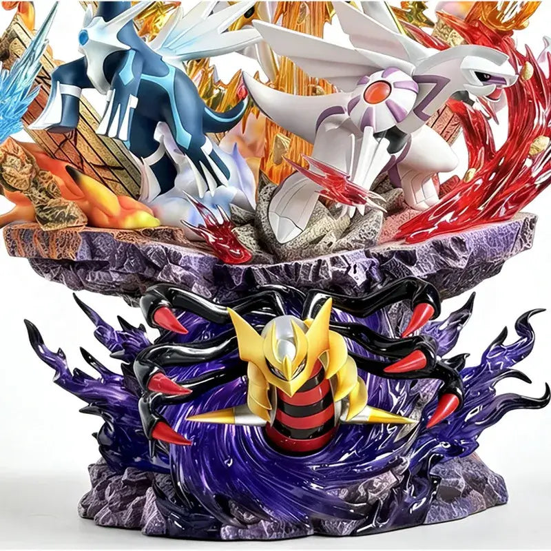 Pokemon Anime Figure Four Legendary featuring iconic legendary Pokemon in dynamic battle stance.