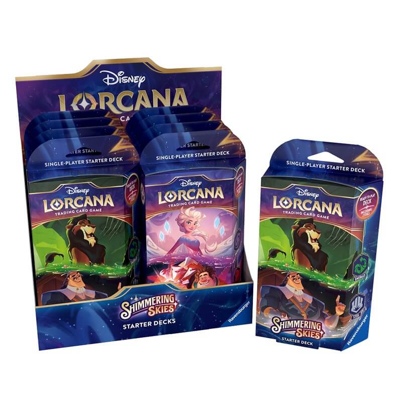 Starter deck display Lorcana Shimmering Skies inglese 8 mazzi