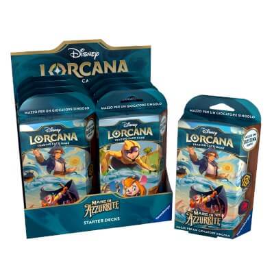Starter deck display Lorcana Mare di Azzurrite italiano 8 mazzi