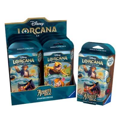 Starter deck display Lorcana Azurite Sea inglese 8 mazzi