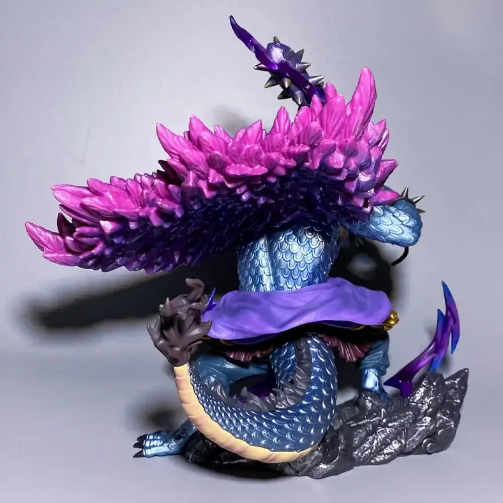 One Piece Kaido 30CM Anime figure showcasing vibrant details and dynamic pose from the back view.