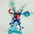 Greninja PVC action figure 16cm, colorful mini model statue with water splash effect, perfect for anime collectors.
