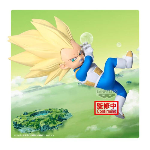 Banpresto Dragon Ball Daima Super Saiyan 3 Vegeta Mini Figure with Panel