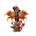 Anime Demon Slayer Rengoku Kyoujurou 30cm collectible figure with flame details and sword.