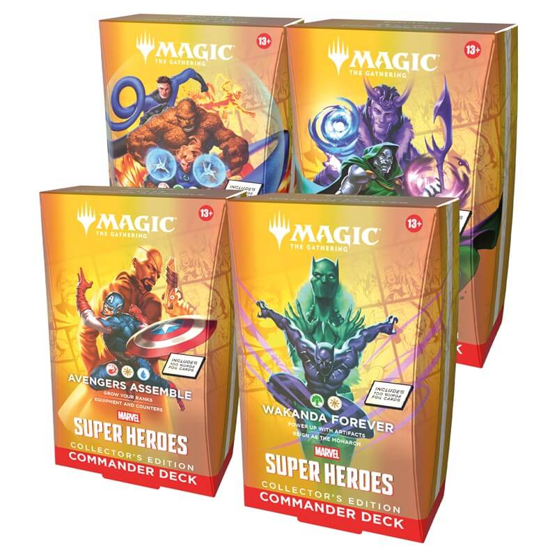 Collector commander Magic Marvel Super Heroes inglese, confezione sigillata Wizards of the Coast.