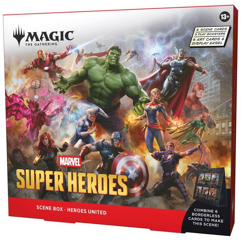 Scene box Magic Marvel Super Heroes inglese, confezione sigillata Wizards of the Coast.