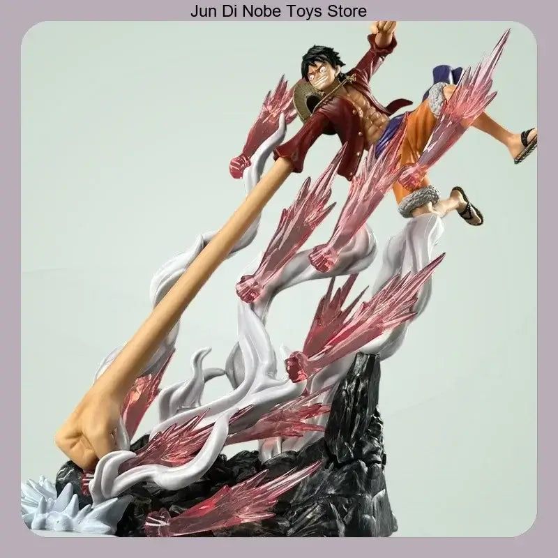 Luffy One Piece statua da collezione 30cm con effetti speciali e dettagli artistici.