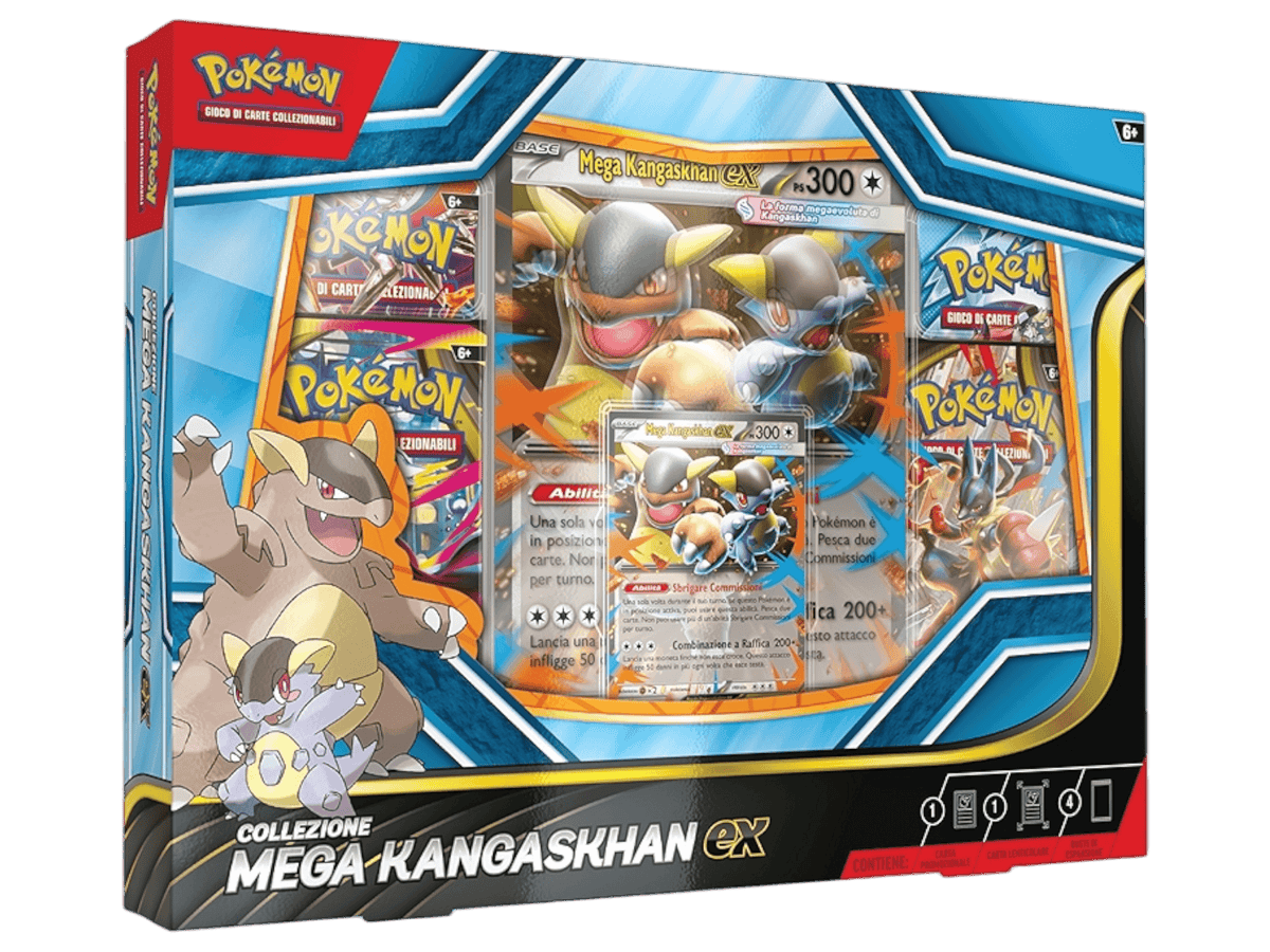 collezione pokémon mega kangaskhan ex italiano sigillata