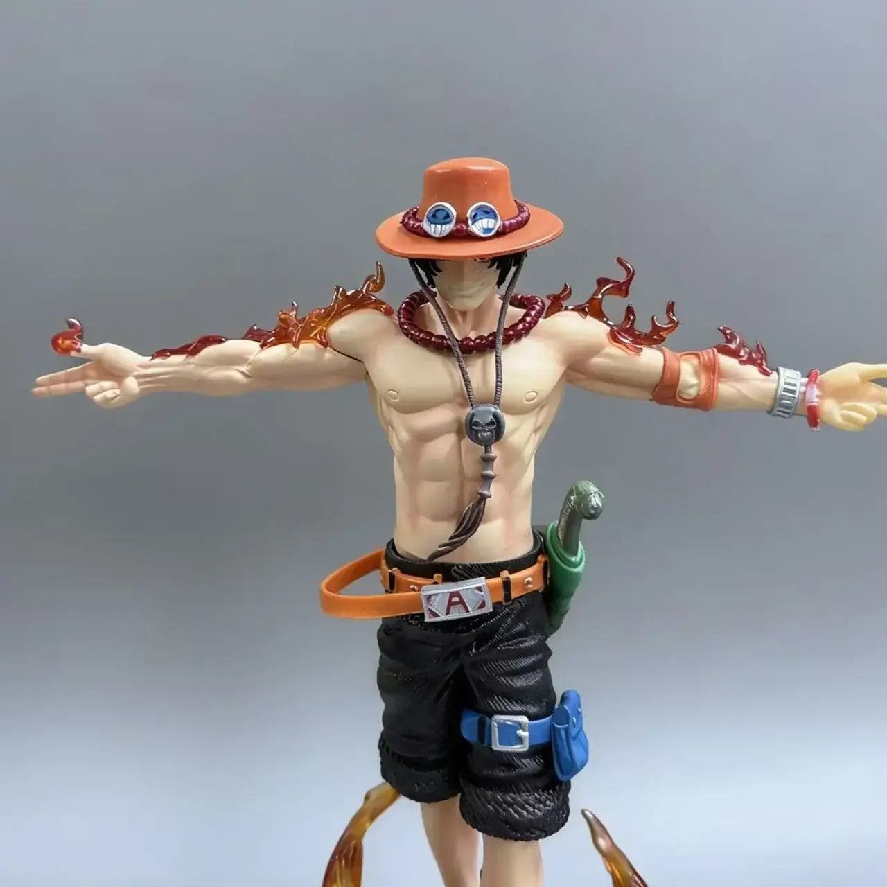 28cm Portgas D Ace action figure showcasing detailed design and articulation for collectors and children.