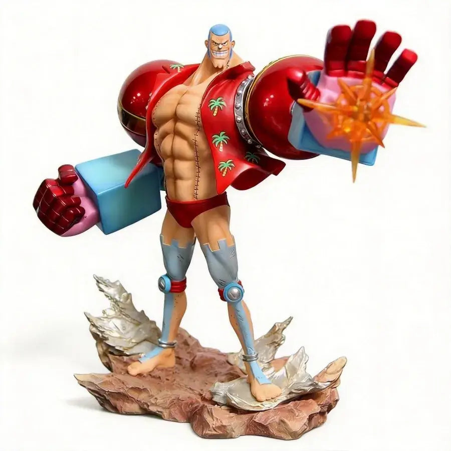 One Piece Franky anime figure, 28cm PVC statue with vivid details and premium quality features.