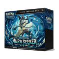 pokemon aura seeker elite trainer box, scatola da collezione di Pokémon.