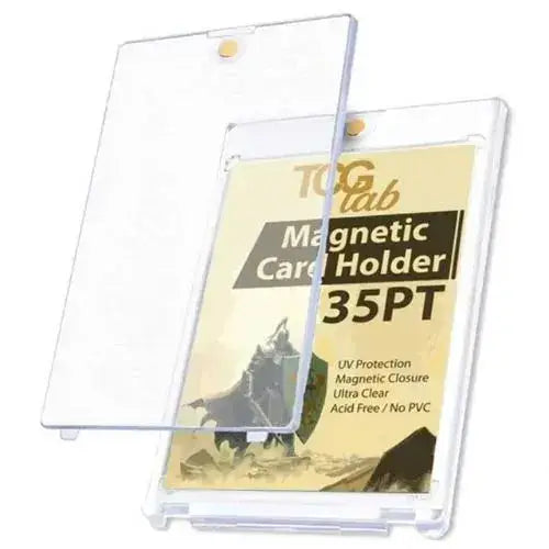 case magnetico carte TCG - 35PT, holder con chiusura magnetica, protezione per carte collezionabili, visibilità cristallina
