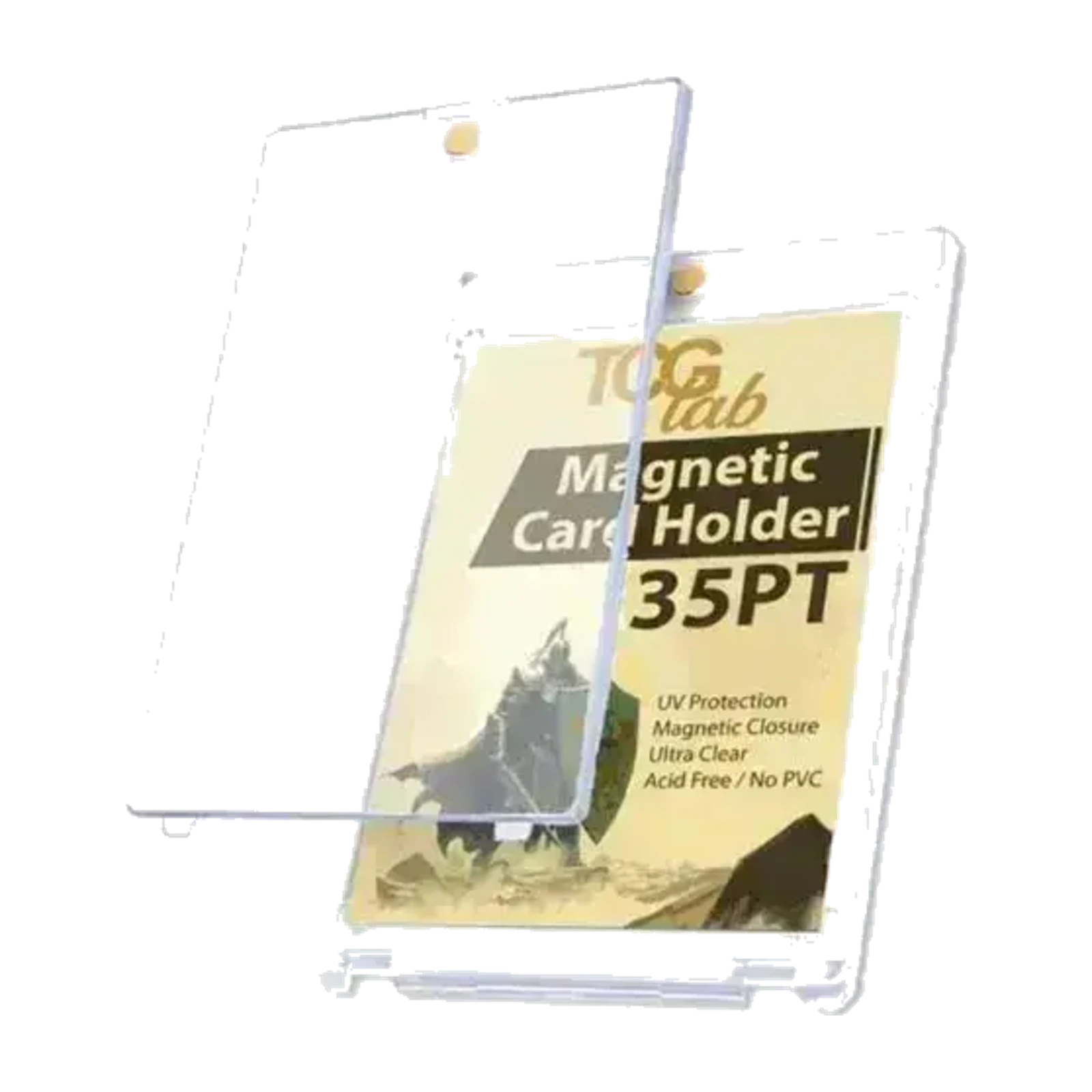 case magnetico carte collezionabili 35PT in plastica trasparente con chiusura magnetica.