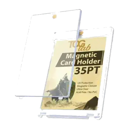case magnetico carte collezionabili 35PT in plastica trasparente con chiusura magnetica.
