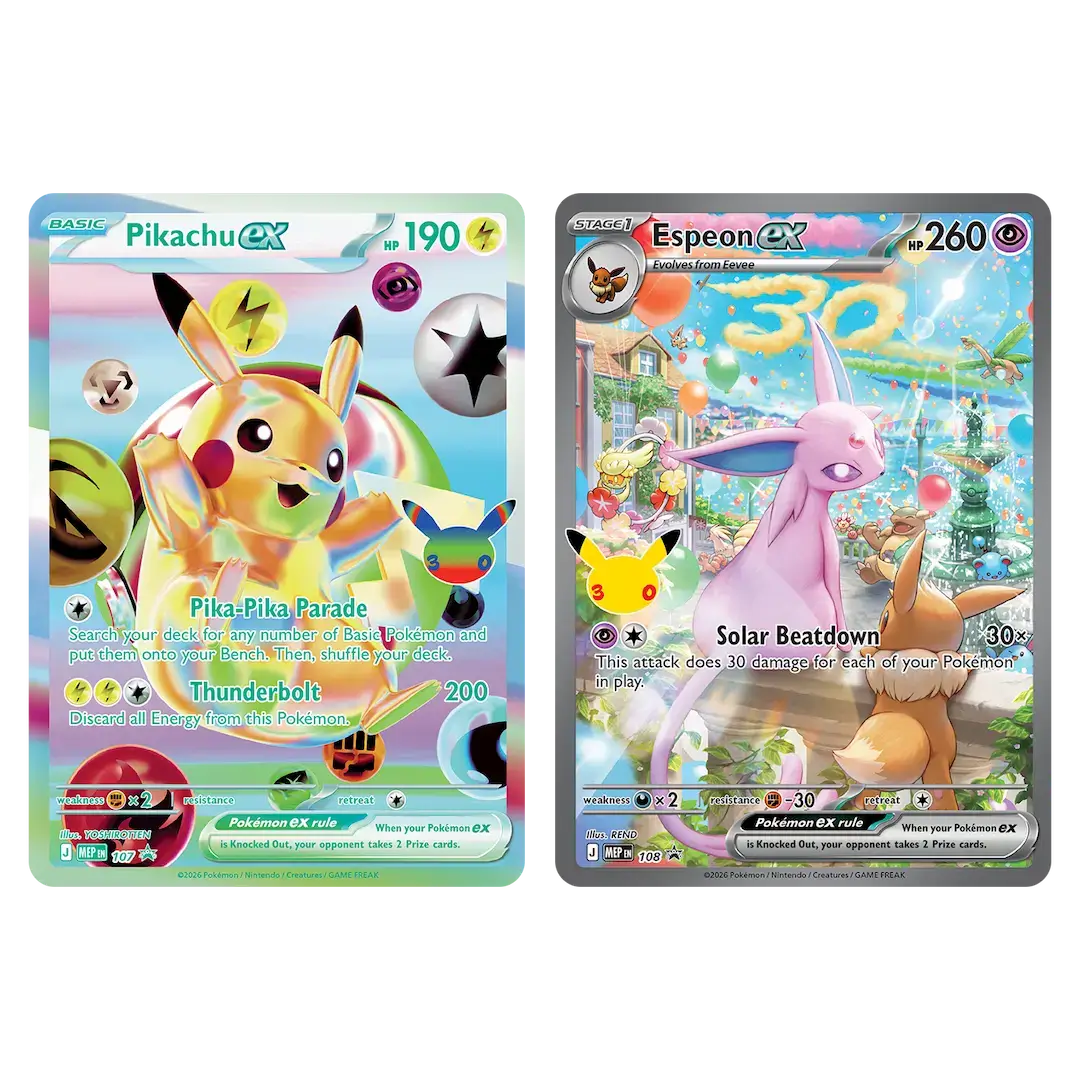 Pokémon Ultra Premium 30th Anniversary Espeon & Umbreon