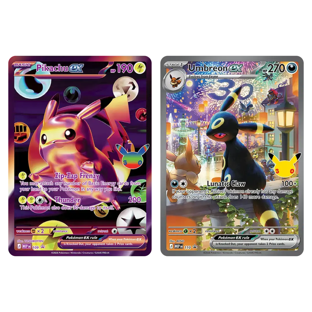 Pokémon Ultra Premium 30th Anniversary Espeon & Umbreon