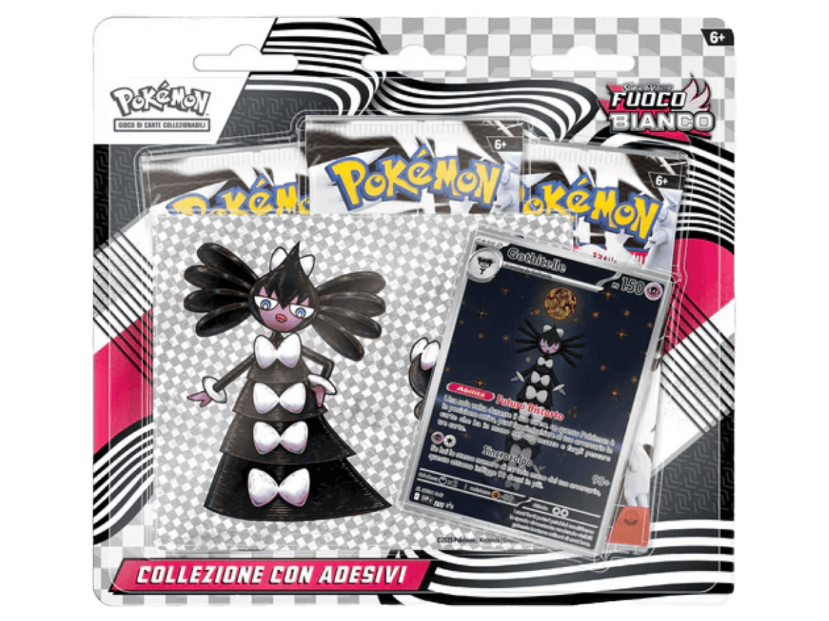 blister 3 buste pokémon fuoco bianco italiano sigillato