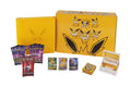 Pokemon Sword & Shield Gift Box - Jolteon VMAX featuring selected cards and accessories in a vibrant yellow package.
