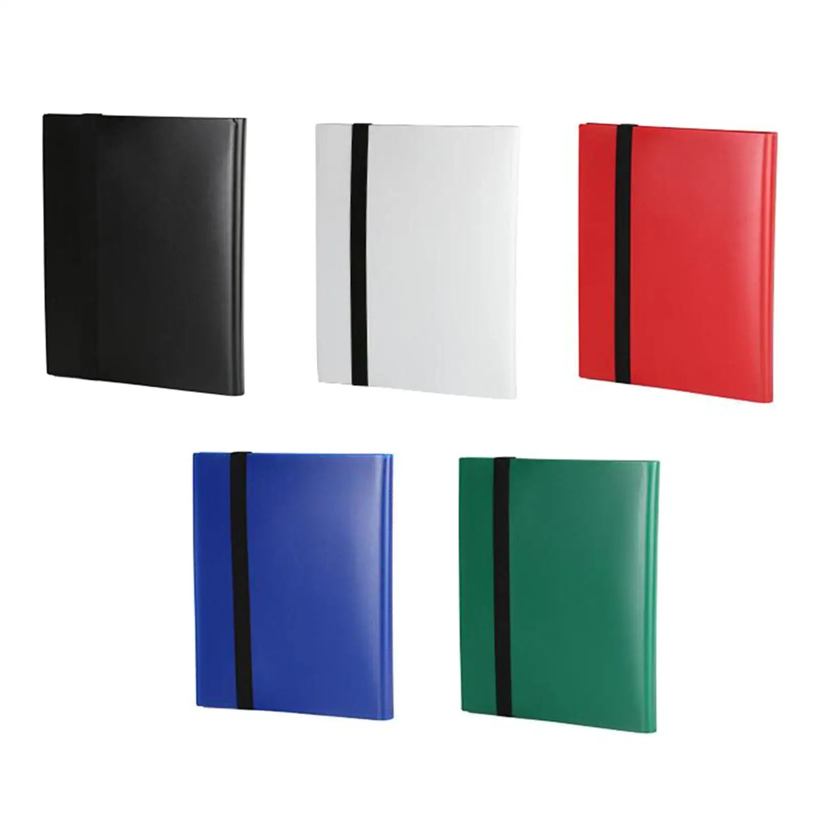 Raccoglitore Binder carte collezionabili 4 tasche in vari colori: nero, bianco, rosso, blu, verde.