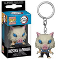 FUNKO Demon Slayer Portachiavi Collezione featuring Inosuke Hashibira keychain in a colorful packaging.