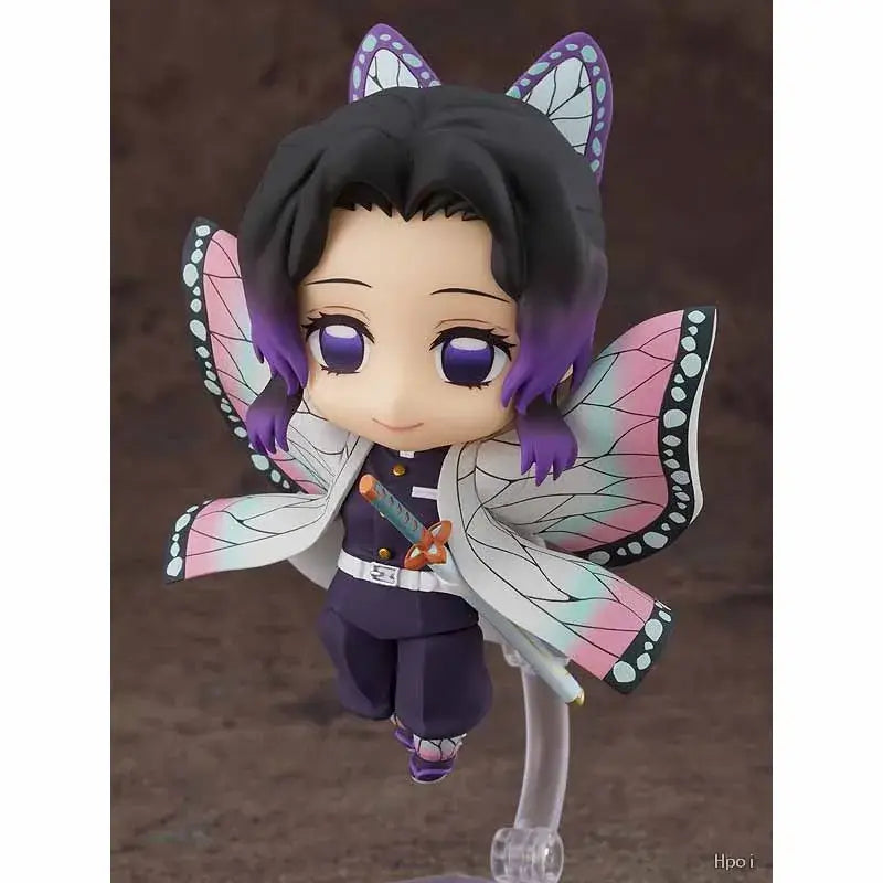 Nendoroid Shinobu 1655 Model Kit featuring a cute character with butterfly wings and purple hair, ideal for collectors.