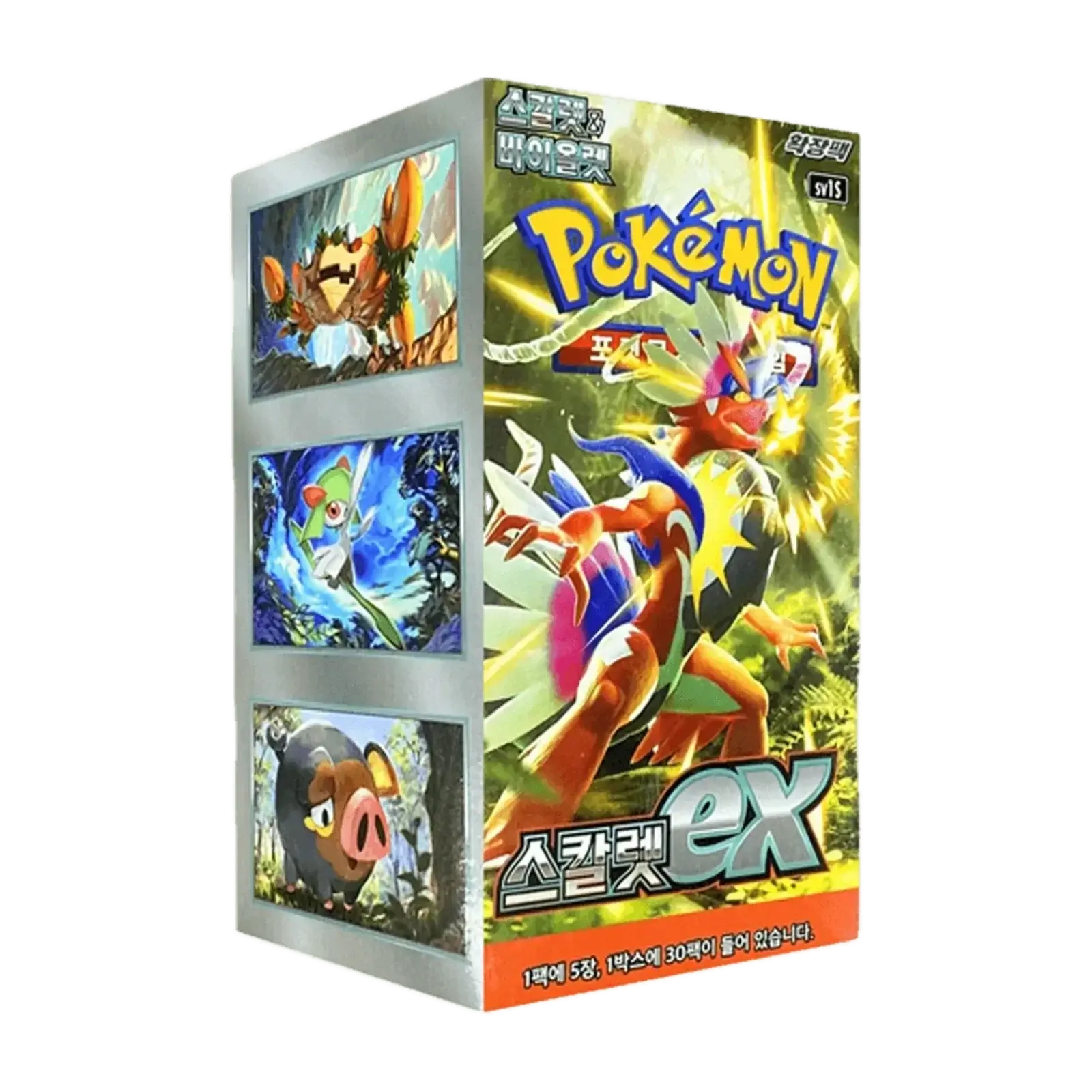 booster box pokemon scarlet ex coreano, confezione del gioco di carte Pokemon.
