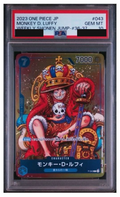 Carta One Piece Monkey D. Luffy P-043 Weekly Shonen Jump gradata PSA 10 Gem Mint