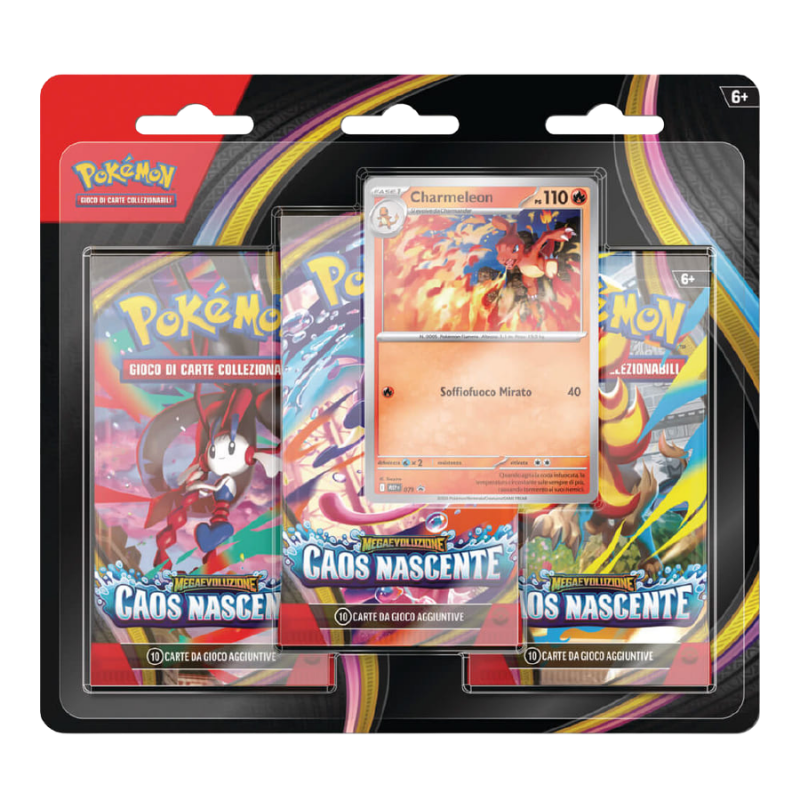 Pokémon Mega Evoluzione Caos Nascente 3-Pack Blister - ITA
