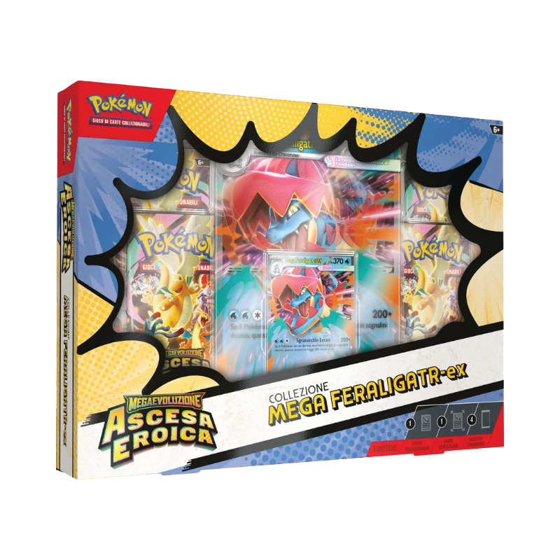 Pokémon Collezione Mega Feraligatr Ex - Ascesa Eroica