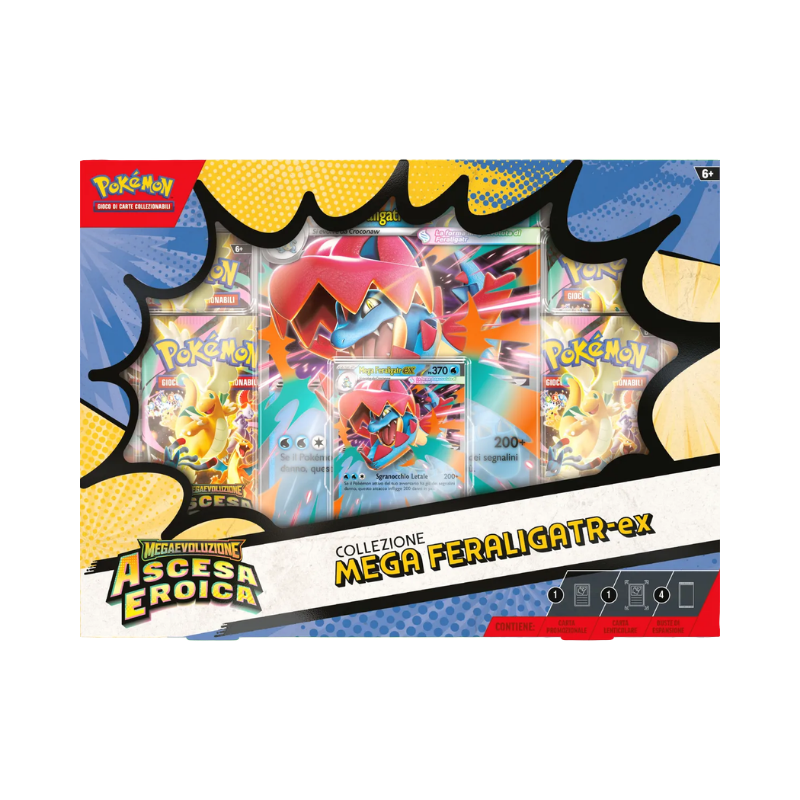 Pokémon Collezione Mega Feraligatr Ex - Ascesa Eroica