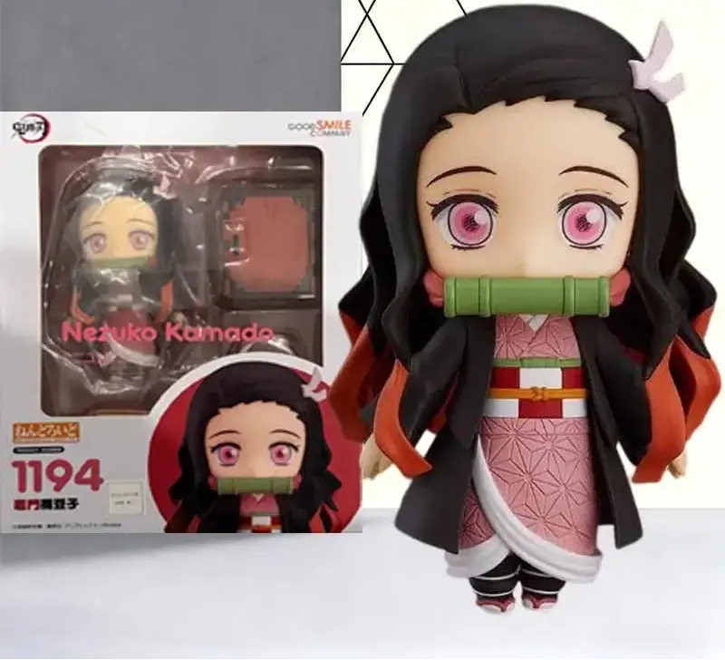 Nendoroid Kamado Nezuko 1194 figure with packaging, showcasing detailed design and vibrant colors.