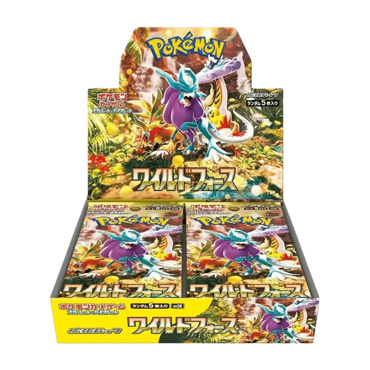 Pokémon Wild Force Booster Box SV5K giapponese, display con le confezioni di carte