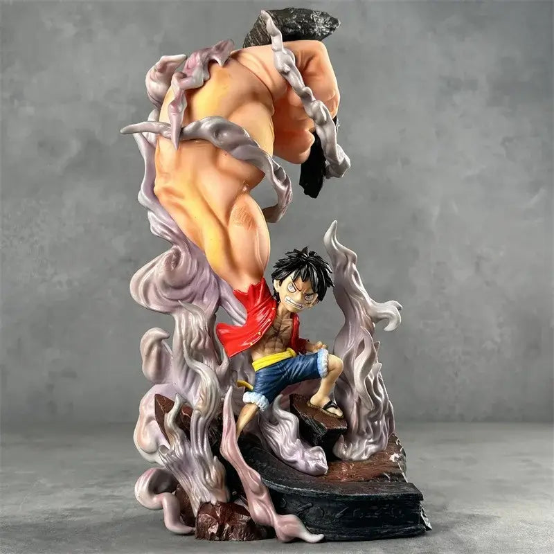 One Piece Luffy 30cm Action Figure, detailed collectible figure depicting Luffy with dynamic pose and effects.