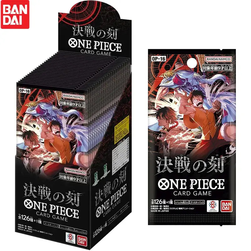 One Piece OP-16 Booster Box Giapponese featuring character artwork from the card game.