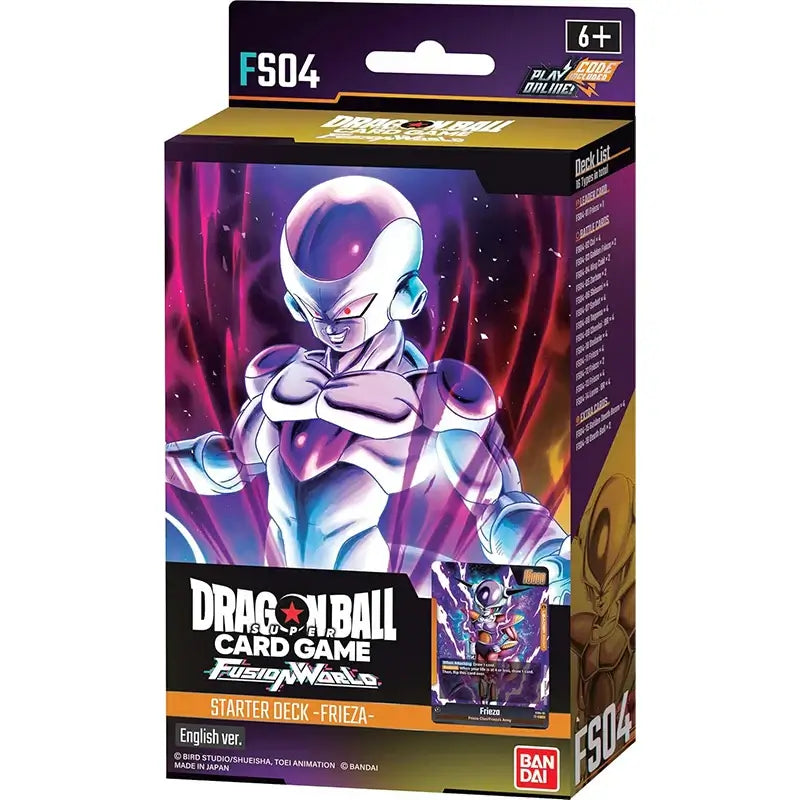 BANDAI Dragon Ball starter deck featuring Frieza from the Dragon Ball Card Game Fusion World.