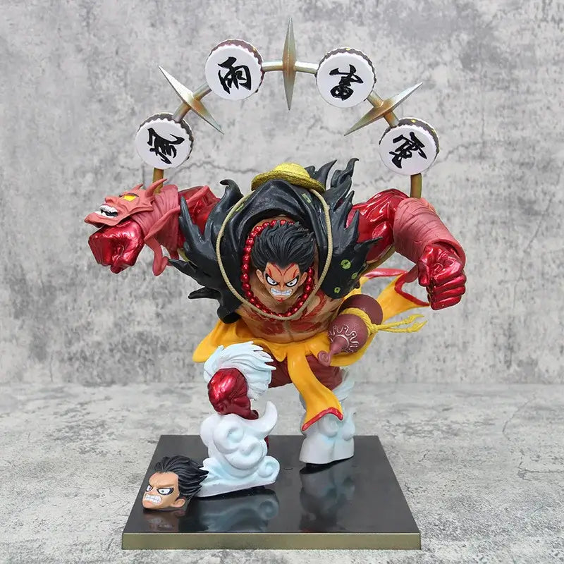 One Piece Anime Figure Tianshi Luffy 30cm action figure with intricate details and vibrant colors on display.