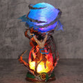 25cm Goku Dragon Ball PVC figure in Spirit Bomb action pose with vibrant LED lighting effects