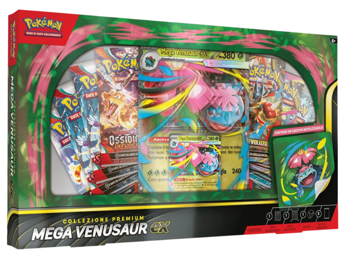collezione premium pokémon mega venusaur ex italiano sigillata