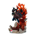 Uchiha Itachi Akatsuki action figure in dynamic pose with flames and crows, 30cm collectible display item.