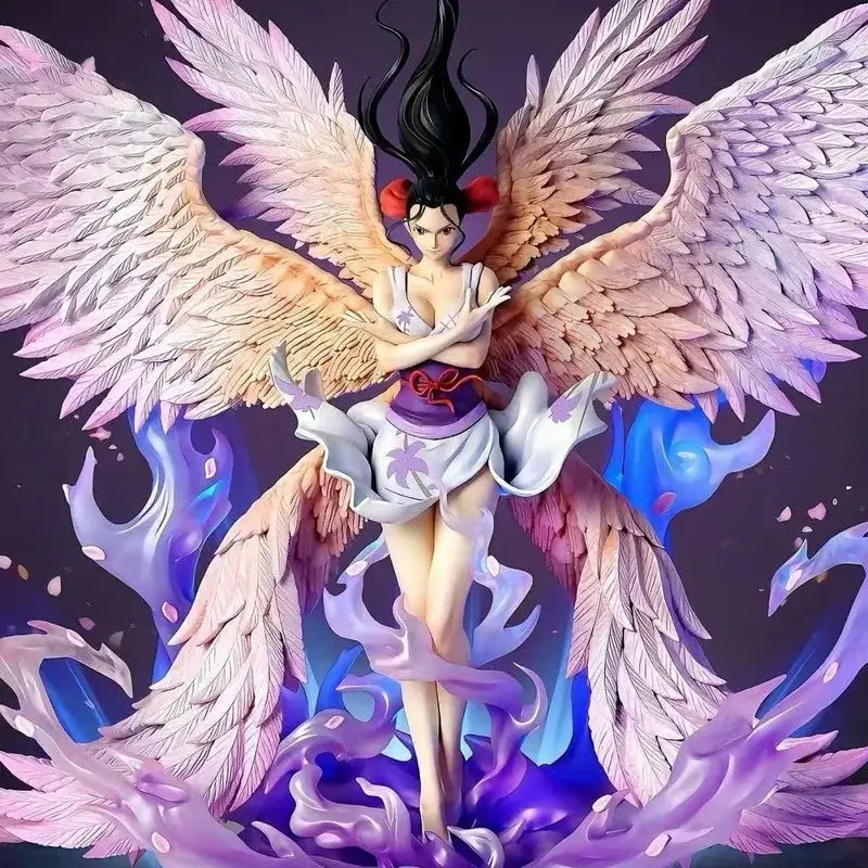 Nico Robin angelo a sei ali statua decorativa in posizione dinamica con dettagli vibranti e colorati.