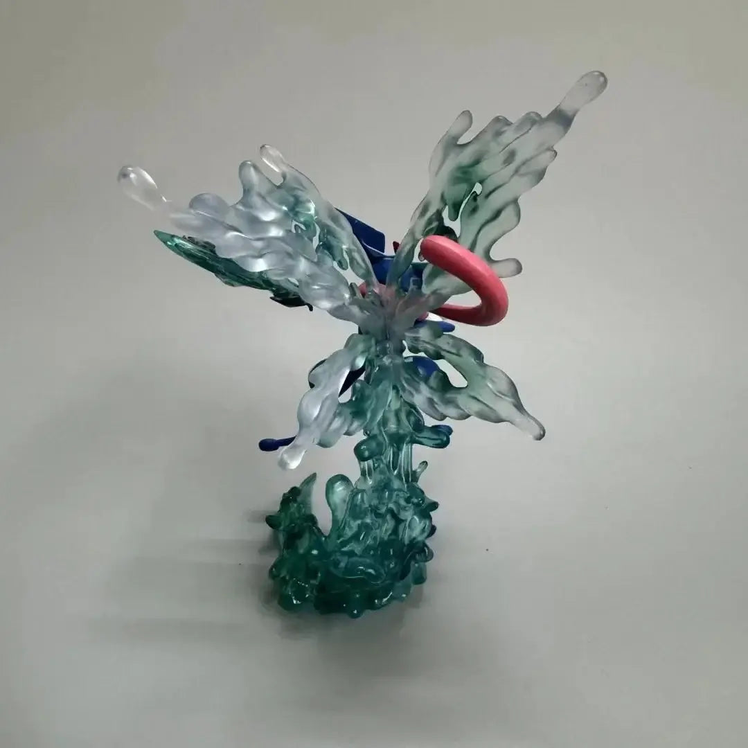 16cm Pokemon Greninja PVC action figure model with dynamic water effect, collectible for kids and anime fans.