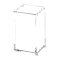 Espositore acrilico magnetico carte collezionabili, struttura trasparente.