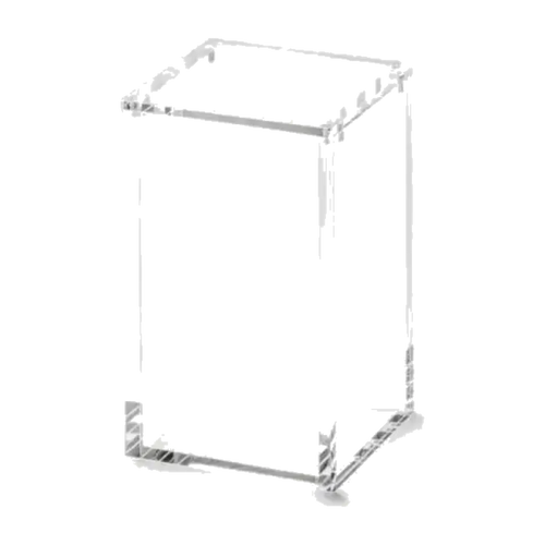 Espositore acrilico magnetico carte collezionabili, struttura trasparente.